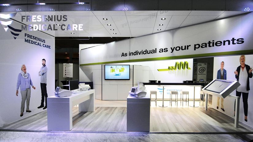 Fresenius Medical Care exhibition booth at the ISHD 2014